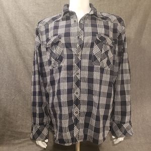 Superbadshirt Mens XXL Plaid 100% Cotton Shirt